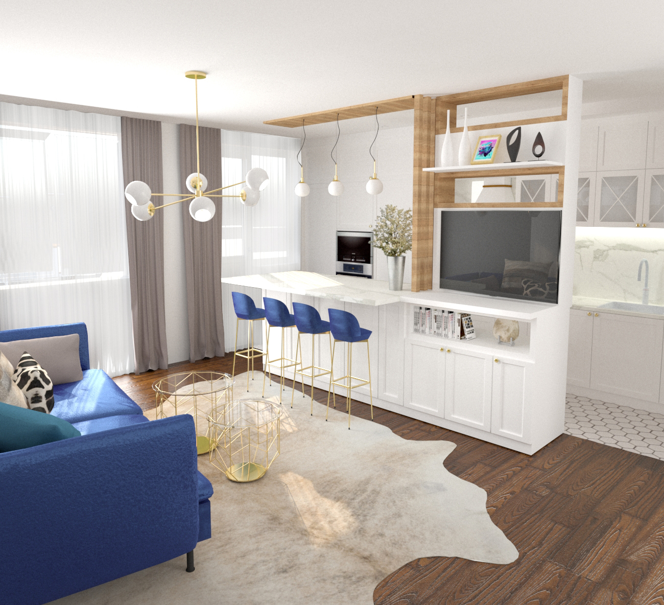 Apartament 3 Camere - Blue - Design de interior Timișoara